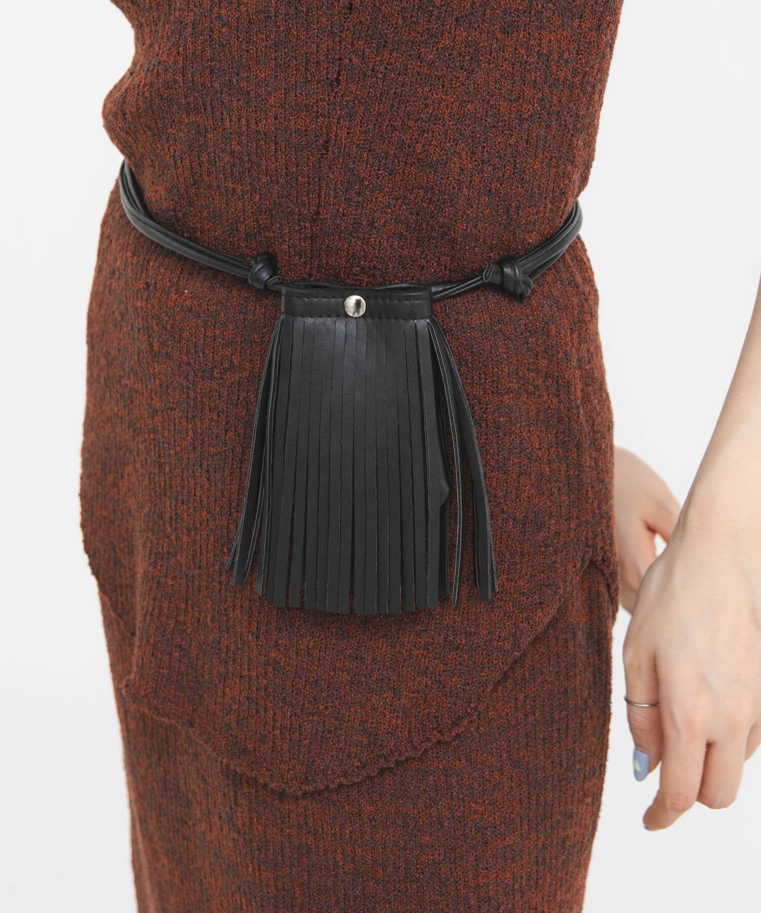  「フリンジマルチポーチ」|ポーチ|ブラック