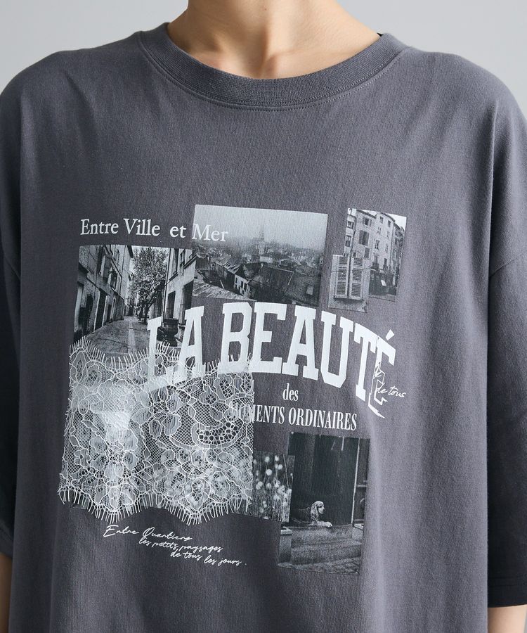 Green Parks「レースドッキングオーバーサイズロゴTシャツ」|Tシャツ・カットソー|