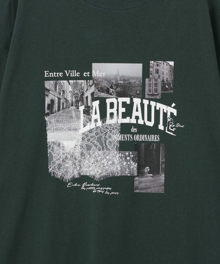 Green Parks「レースドッキングオーバーサイズロゴTシャツ」|Tシャツ・カットソー|