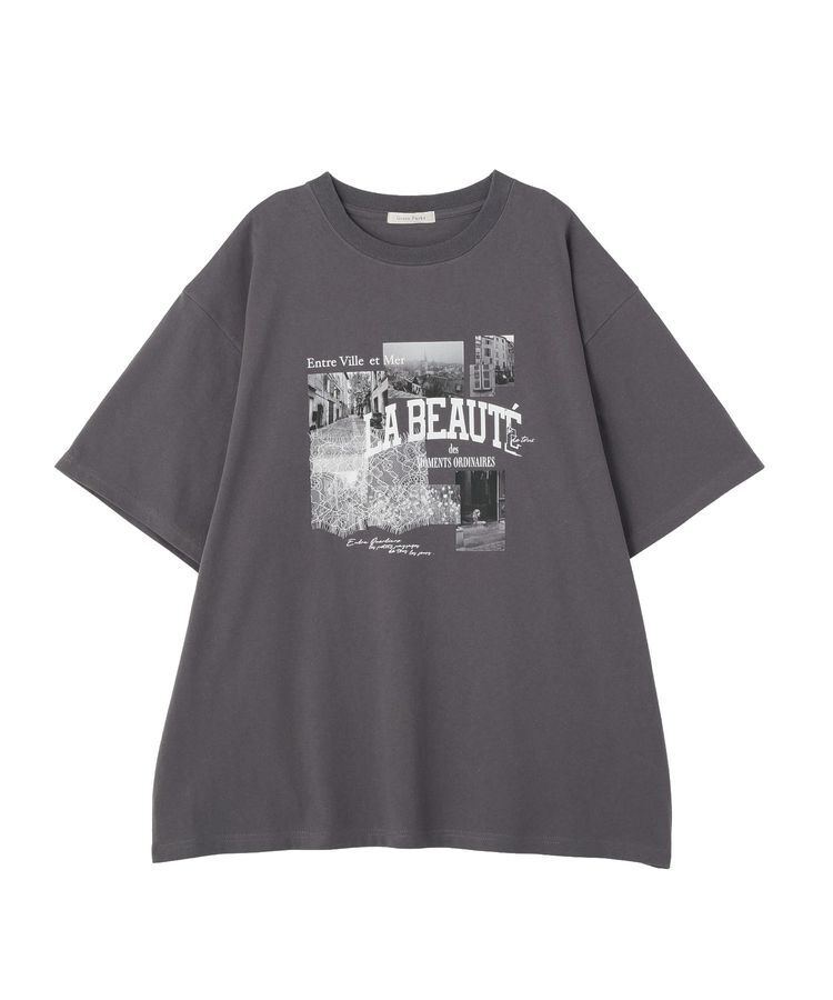 Green Parks「レースドッキングオーバーサイズロゴTシャツ」|Tシャツ・カットソー|