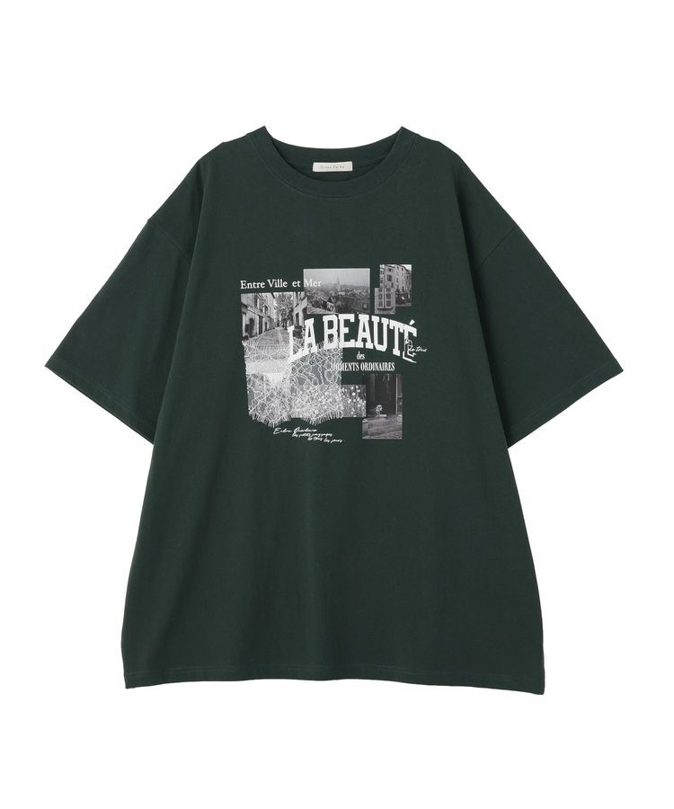 Green Parks「レースドッキングオーバーサイズロゴTシャツ」|Tシャツ・カットソー|