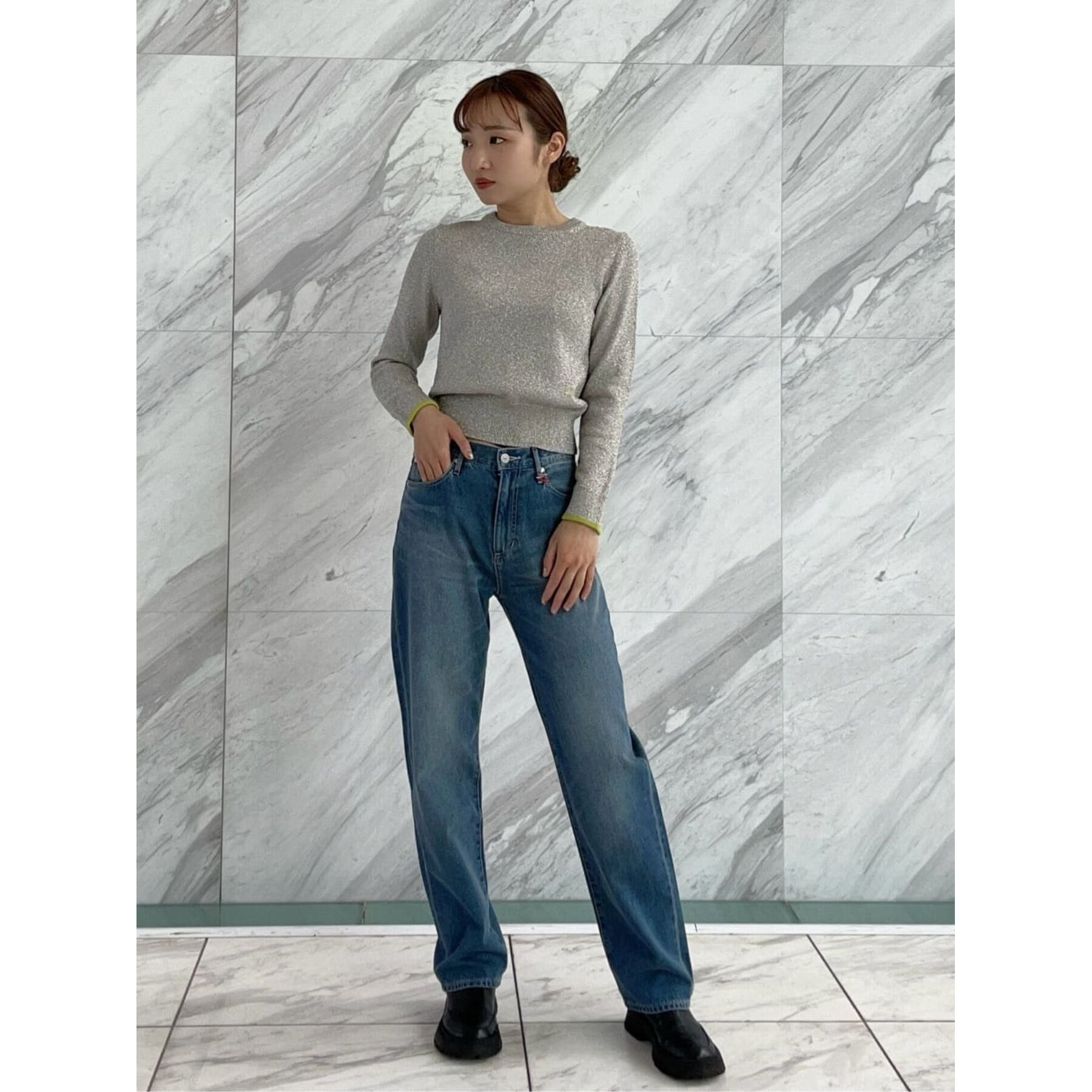 DRESSTERIOR「【ウォッシャブル】テーパードコンフォートデニム」|デニム|