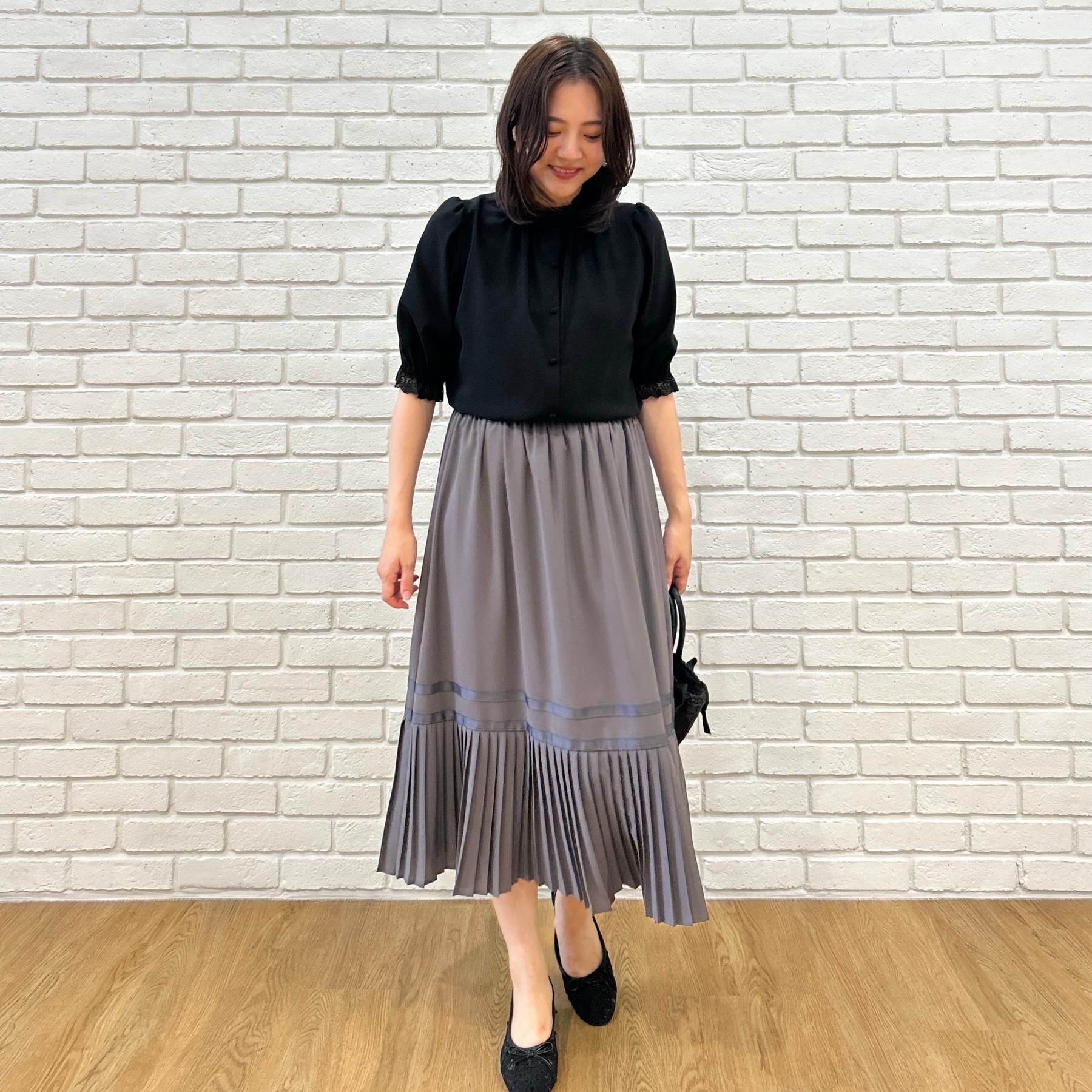 Couture broach「【大人上品・前後2WAY】エンブロレース 5分袖ブラウス【洗濯機可】」|シャツ・ブラウス|