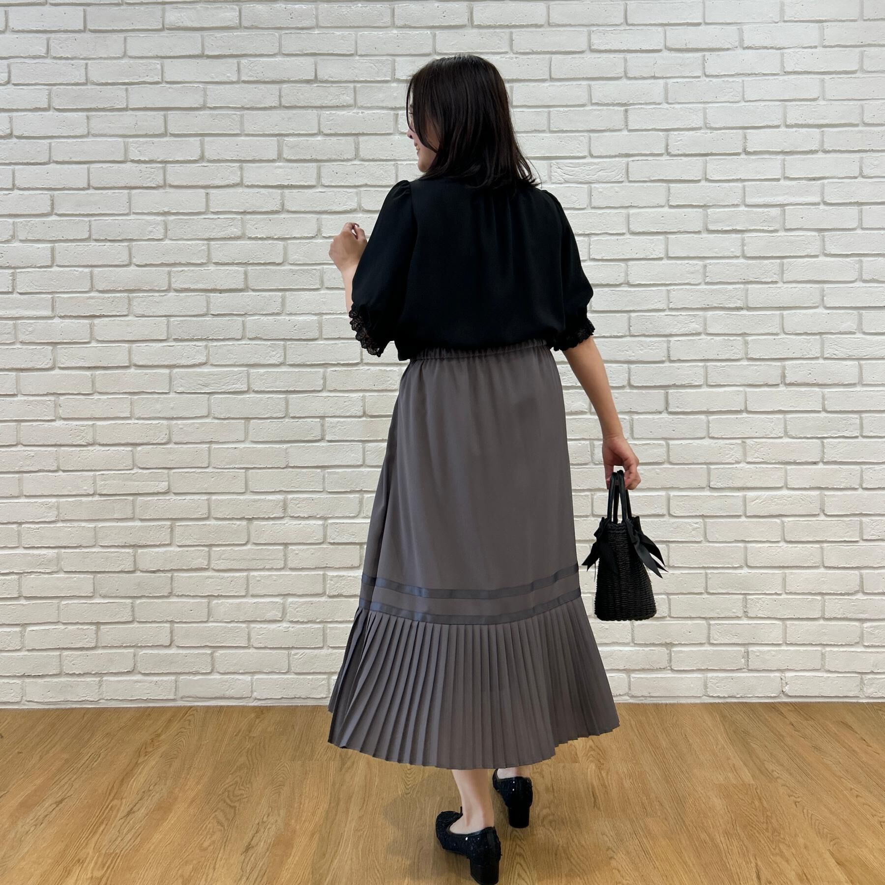 Couture broach「【大人上品・前後2WAY】エンブロレース 5分袖ブラウス【洗濯機可】」|シャツ・ブラウス|