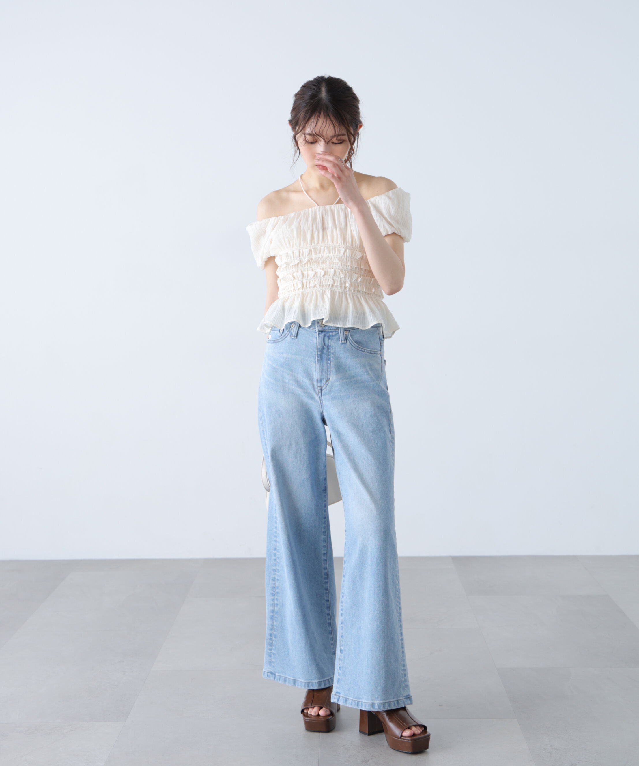  「〈SOMETHING〉LISAワイドデニムパンツ XS別注」|その他|