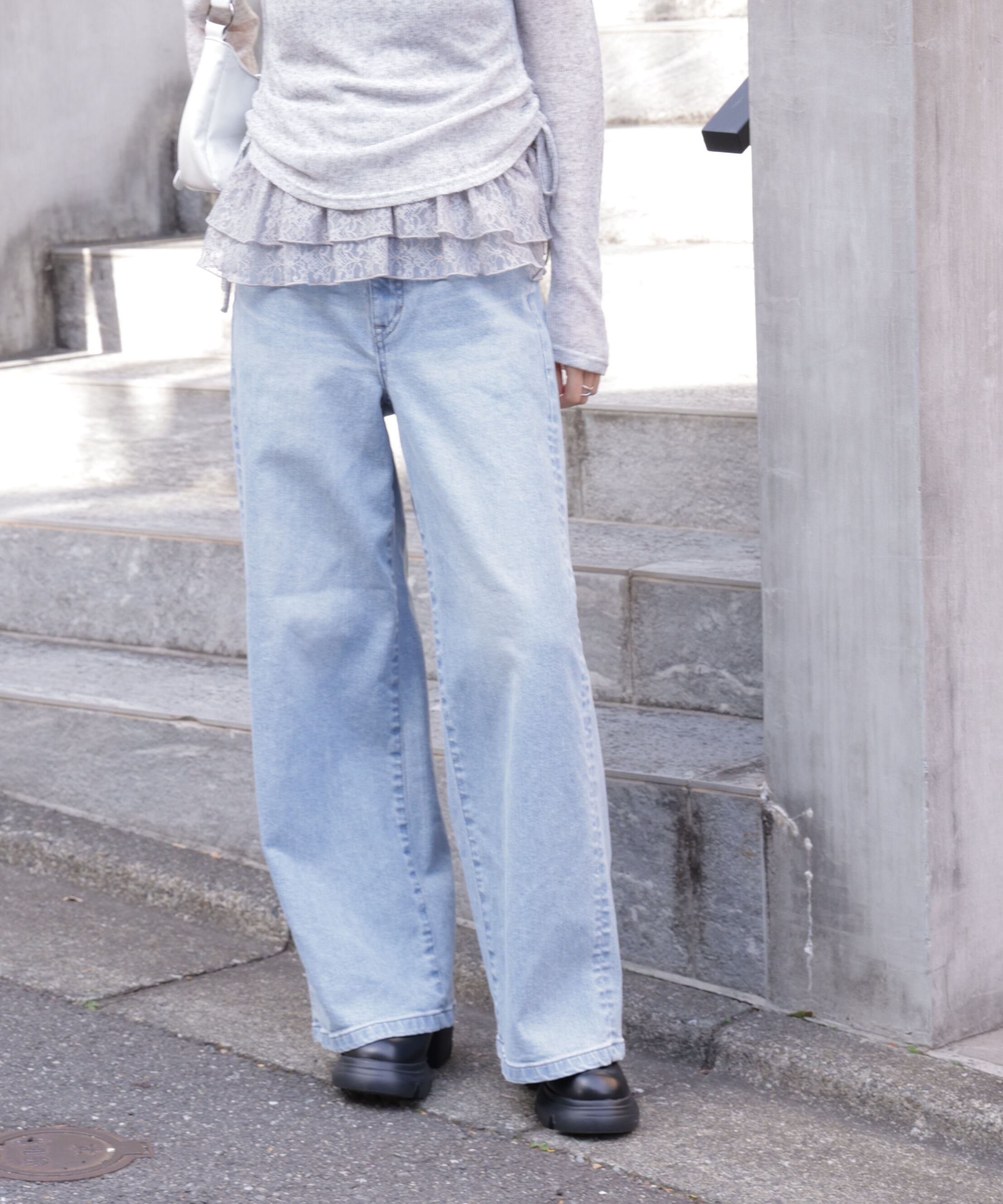  「〈SOMETHING〉LISAワイドデニムパンツ XS別注」|その他|