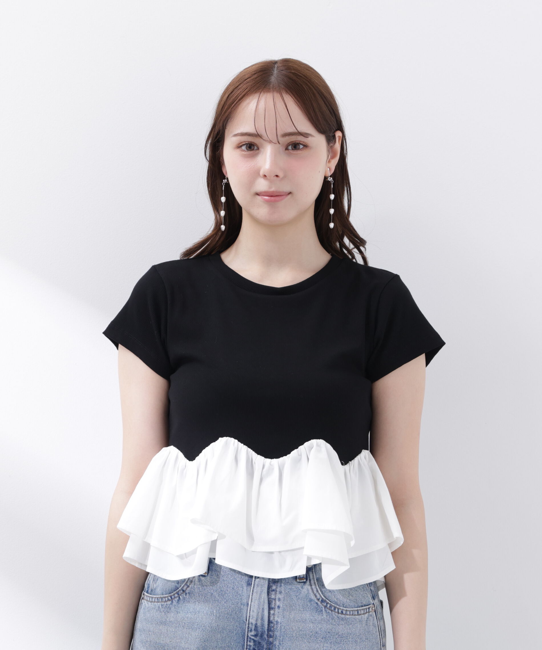 PROPORTION BODY DRESSING「〈a/mie〉ホイップフリルTシャツ」|Tシャツ・カットソー|