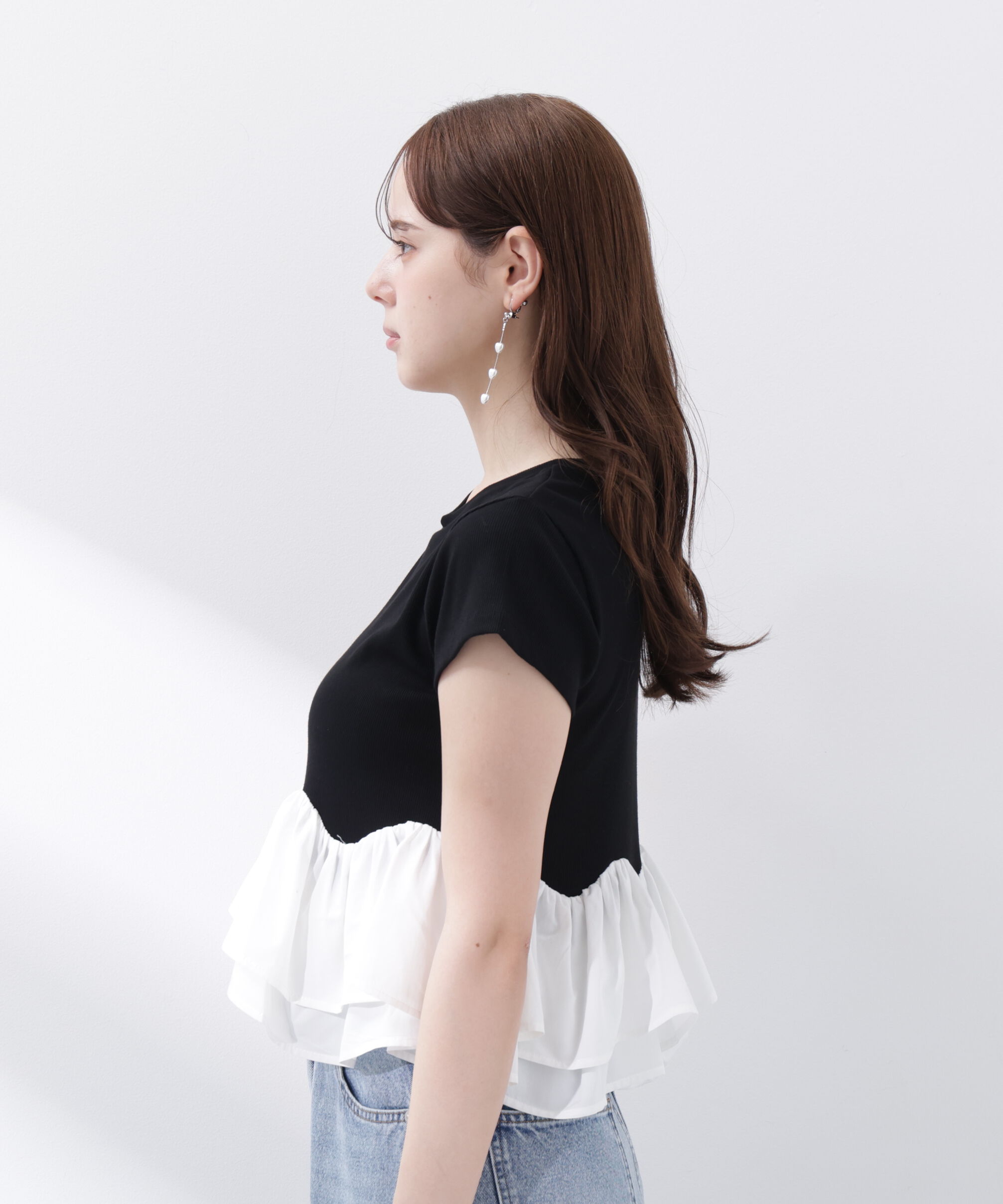 PROPORTION BODY DRESSING「〈a/mie〉ホイップフリルTシャツ」|Tシャツ・カットソー|