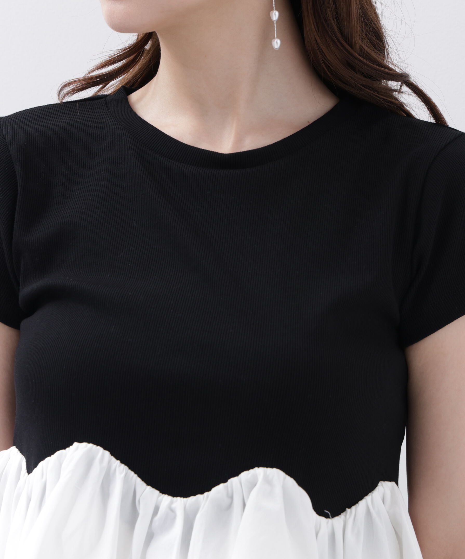 PROPORTION BODY DRESSING「〈a/mie〉ホイップフリルTシャツ」|Tシャツ・カットソー|