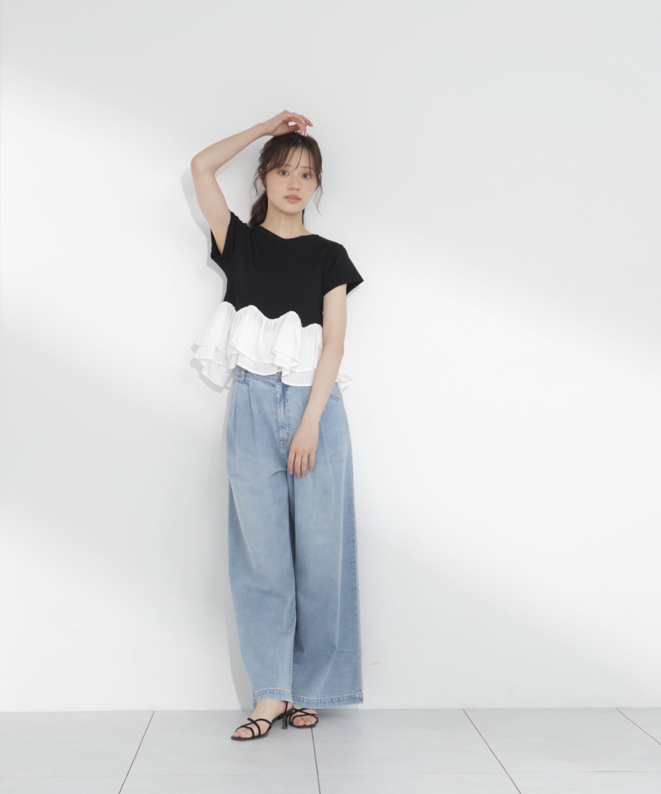 PROPORTION BODY DRESSING「〈a/mie〉ホイップフリルTシャツ」|Tシャツ・カットソー|