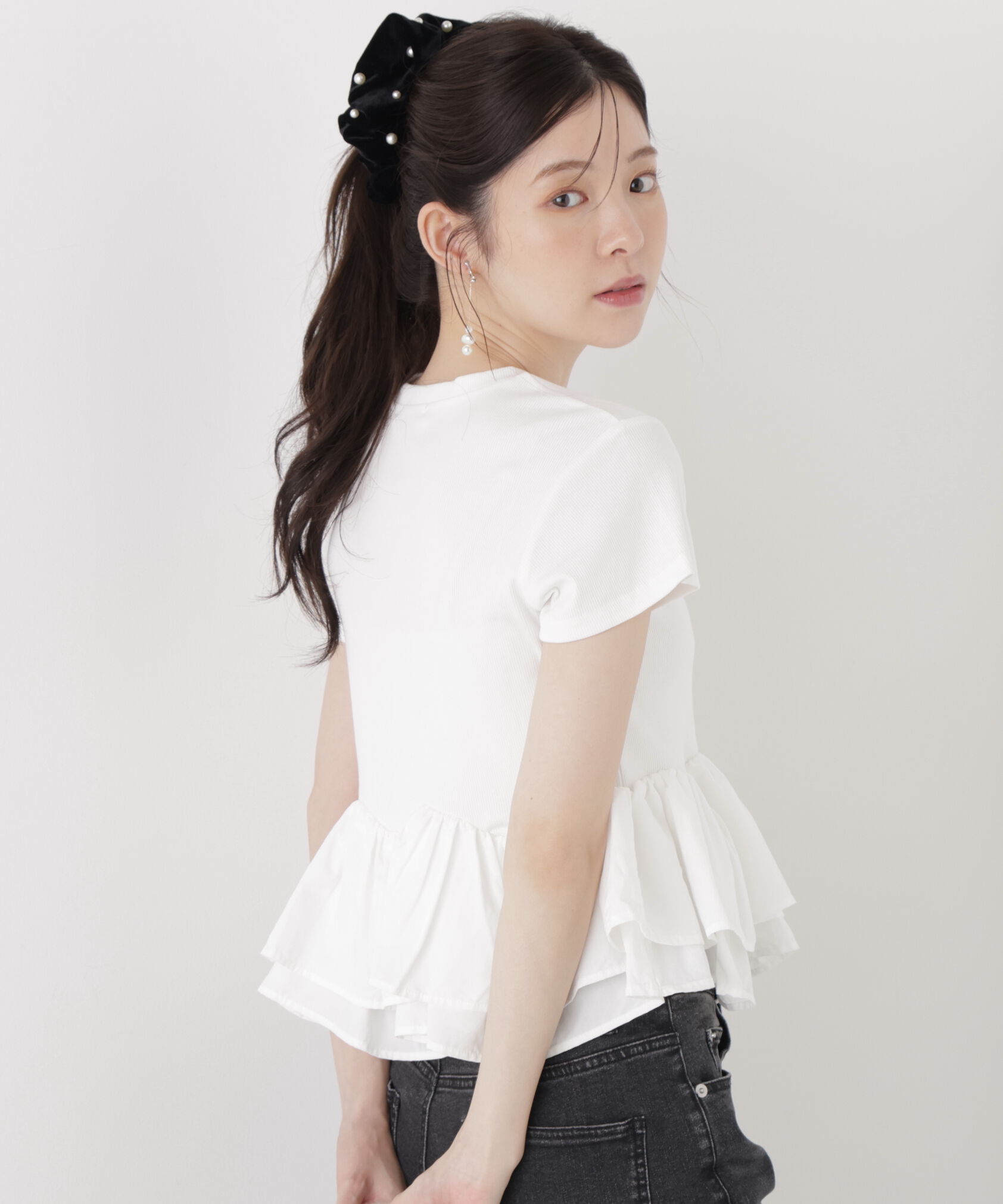 PROPORTION BODY DRESSING「〈a/mie〉ホイップフリルTシャツ」|Tシャツ・カットソー|