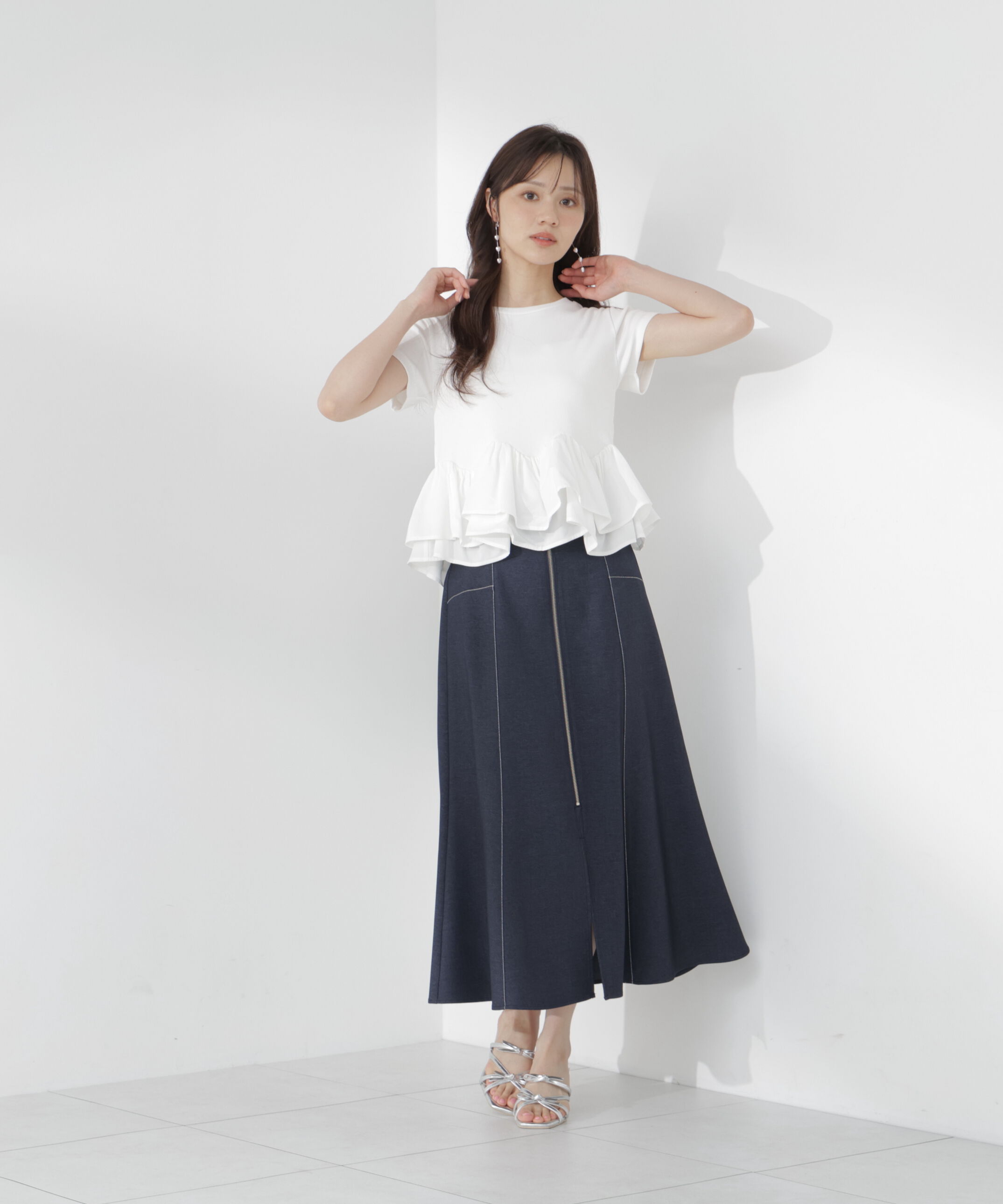 PROPORTION BODY DRESSING「〈a/mie〉ホイップフリルTシャツ」|Tシャツ・カットソー|