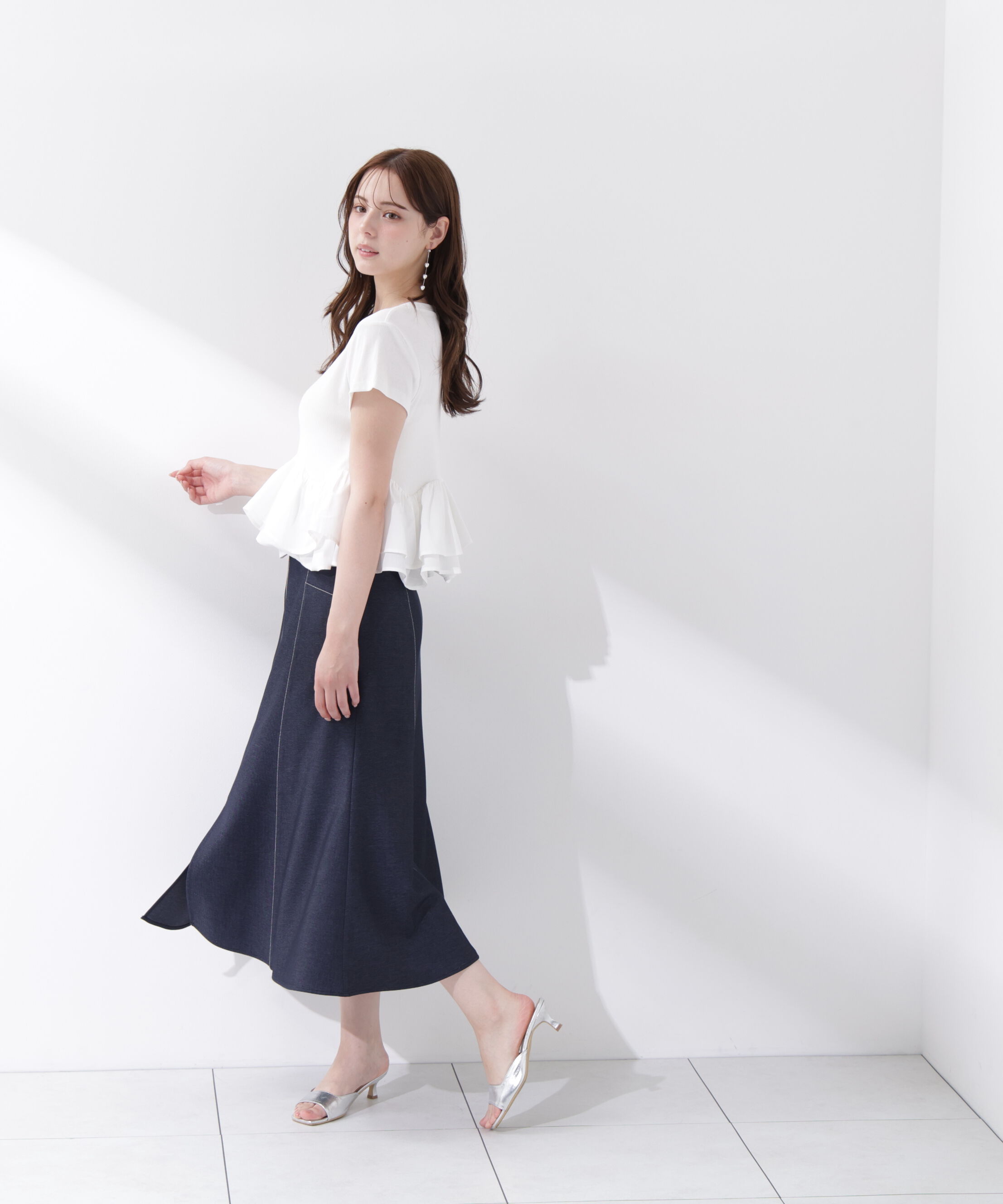 PROPORTION BODY DRESSING「〈a/mie〉ホイップフリルTシャツ」|Tシャツ・カットソー|