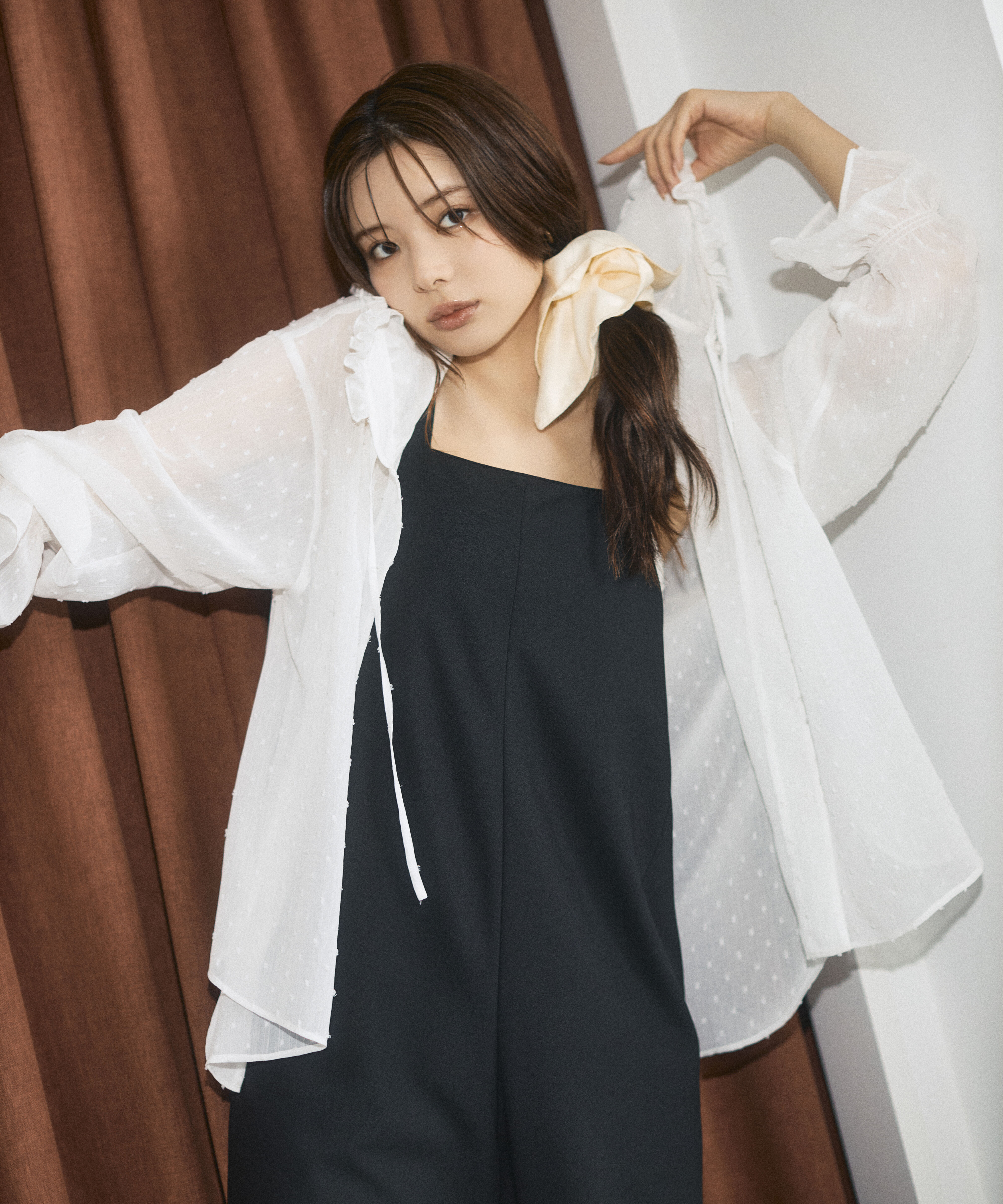 PROPORTION BODY DRESSING「＜a/mie＞カットジャガードフードシャツ」|シャツ・ブラウス|