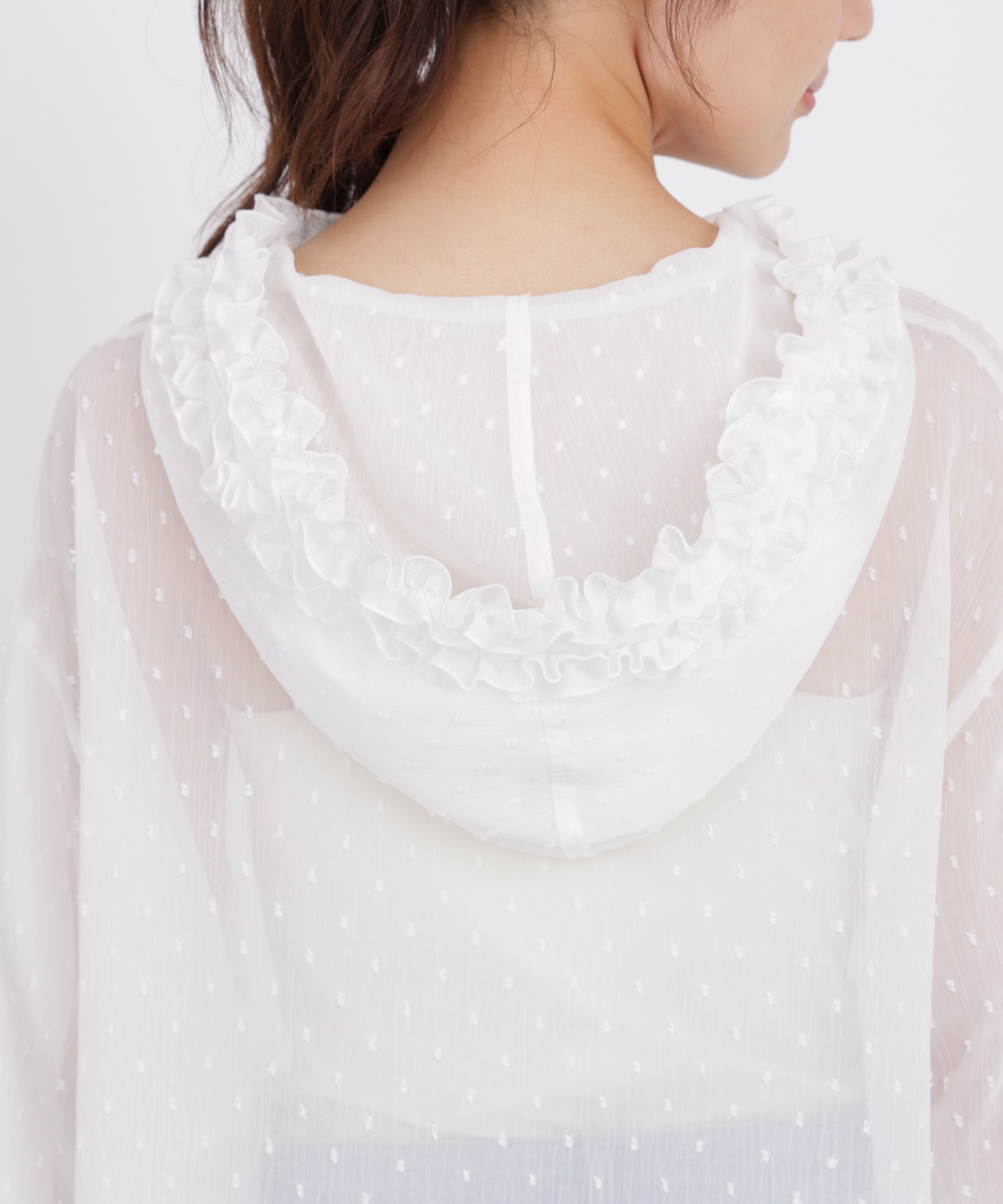 PROPORTION BODY DRESSING「＜a/mie＞カットジャガードフードシャツ」|シャツ・ブラウス|