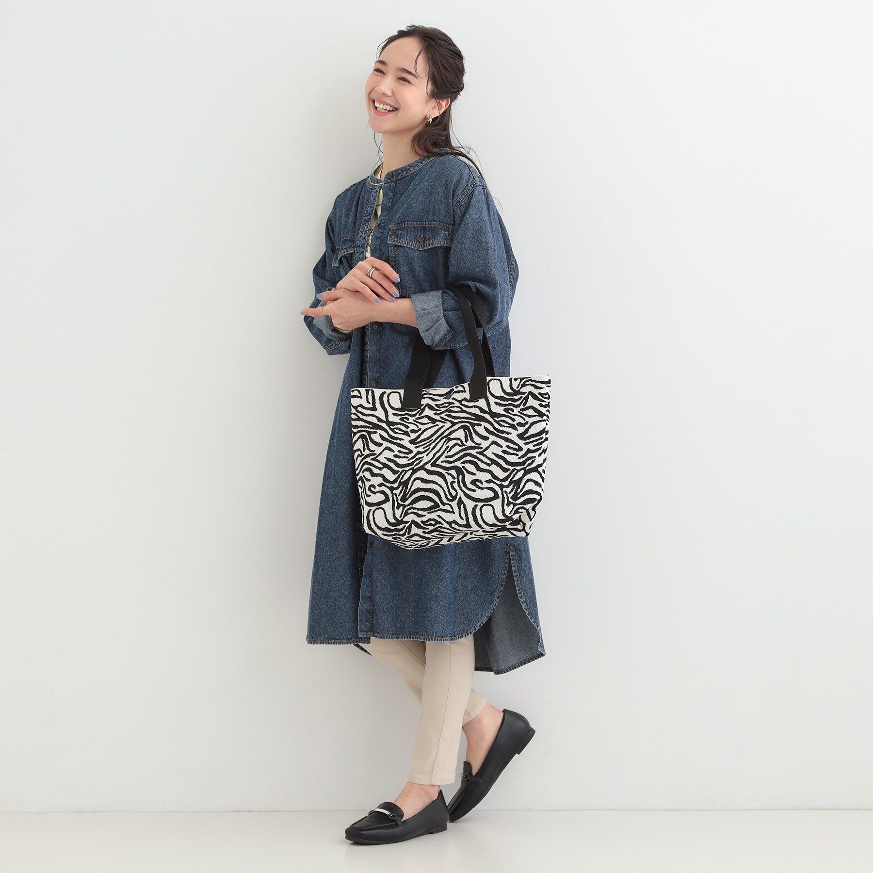 SHOO･LA･RUE「大人のカジュアルスタイルに ニットトートバッグ」|トートバッグ|