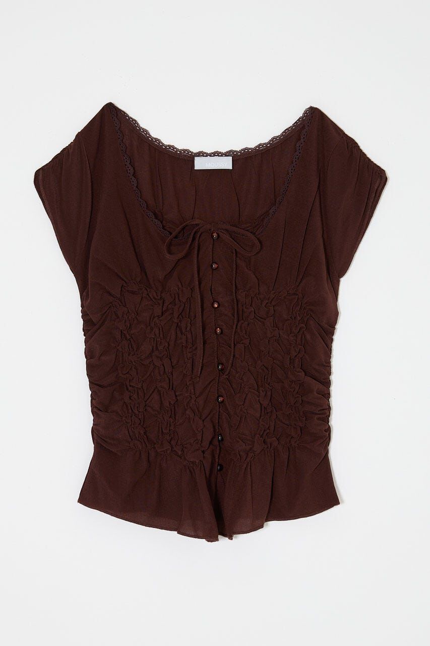 MOUSSY「RANDOM SHIRRING トップス」|Tシャツ・カットソー|