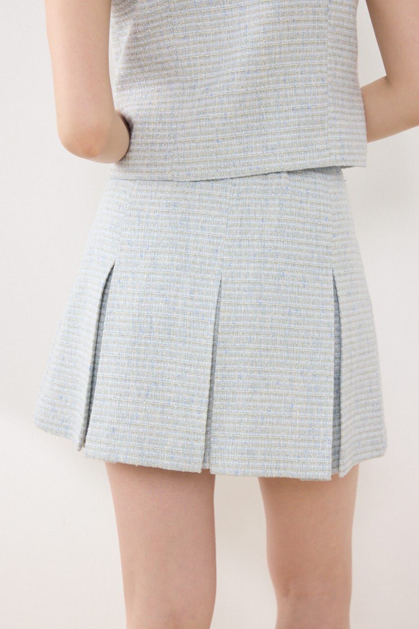 rienda「ベルト付きアシンメトリーツイードスカート」|スカート|