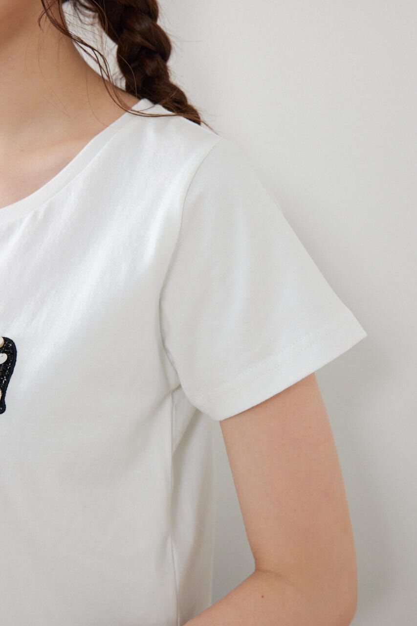 rienda「デコラティブロゴTシャツ」|Tシャツ・カットソー|