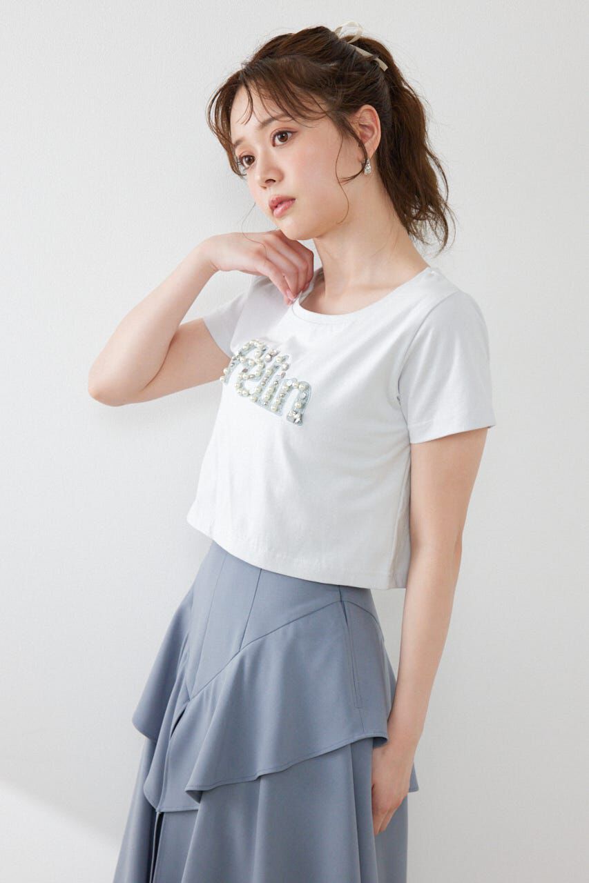 rienda「デコラティブロゴTシャツ」|Tシャツ・カットソー|