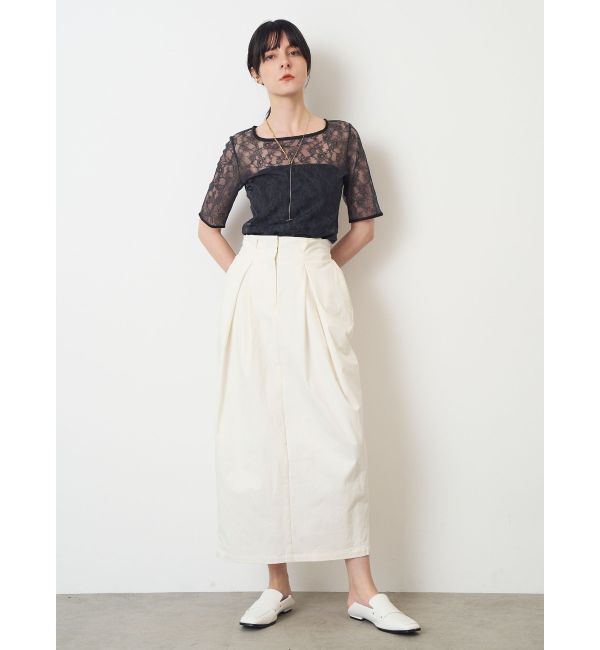 ELENDEEK「CROSS TUCK SK」|スカート|