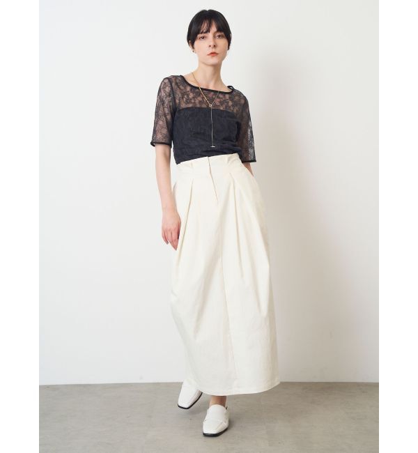 ELENDEEK「CROSS TUCK SK」|スカート|