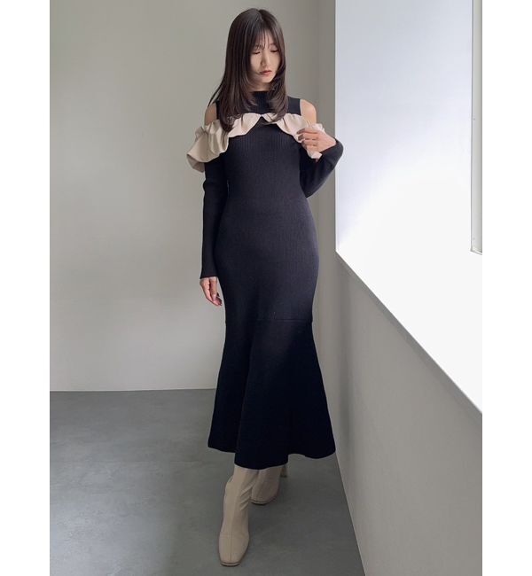 dazzlin「ドッキングバルーンネックニットワンピース」|ワンピース|