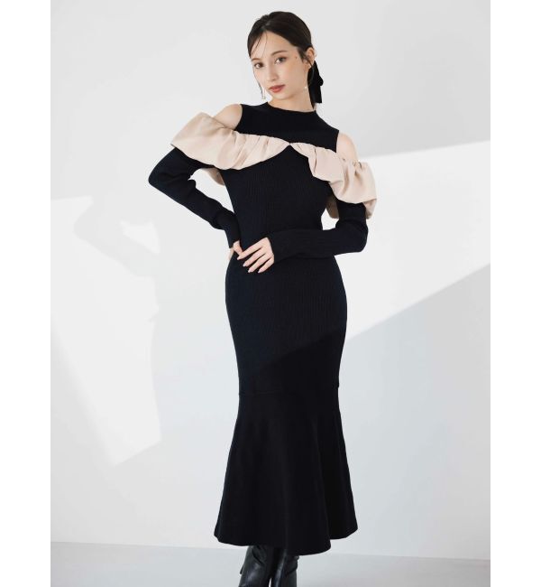 dazzlin「ドッキングバルーンネックニットワンピース」|ワンピース|