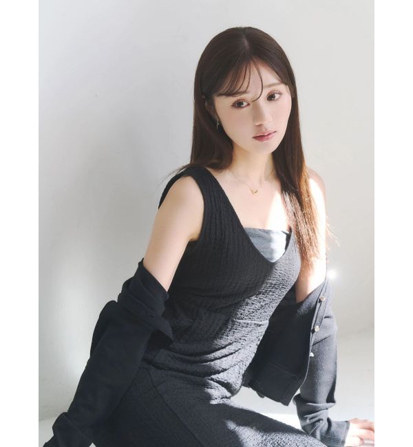 MERCURYDUO「【MERCURYDUO&times;AMPHI】カップ付きサイドカットアウトマーメイドワンピース」|ワンピース|