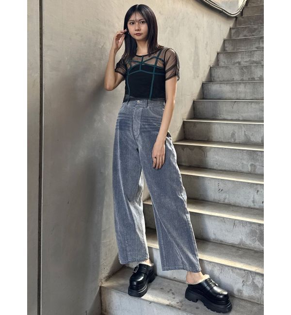 MURUA「コードビスチェデザインレイヤードトップス」|Tシャツ・カットソー|