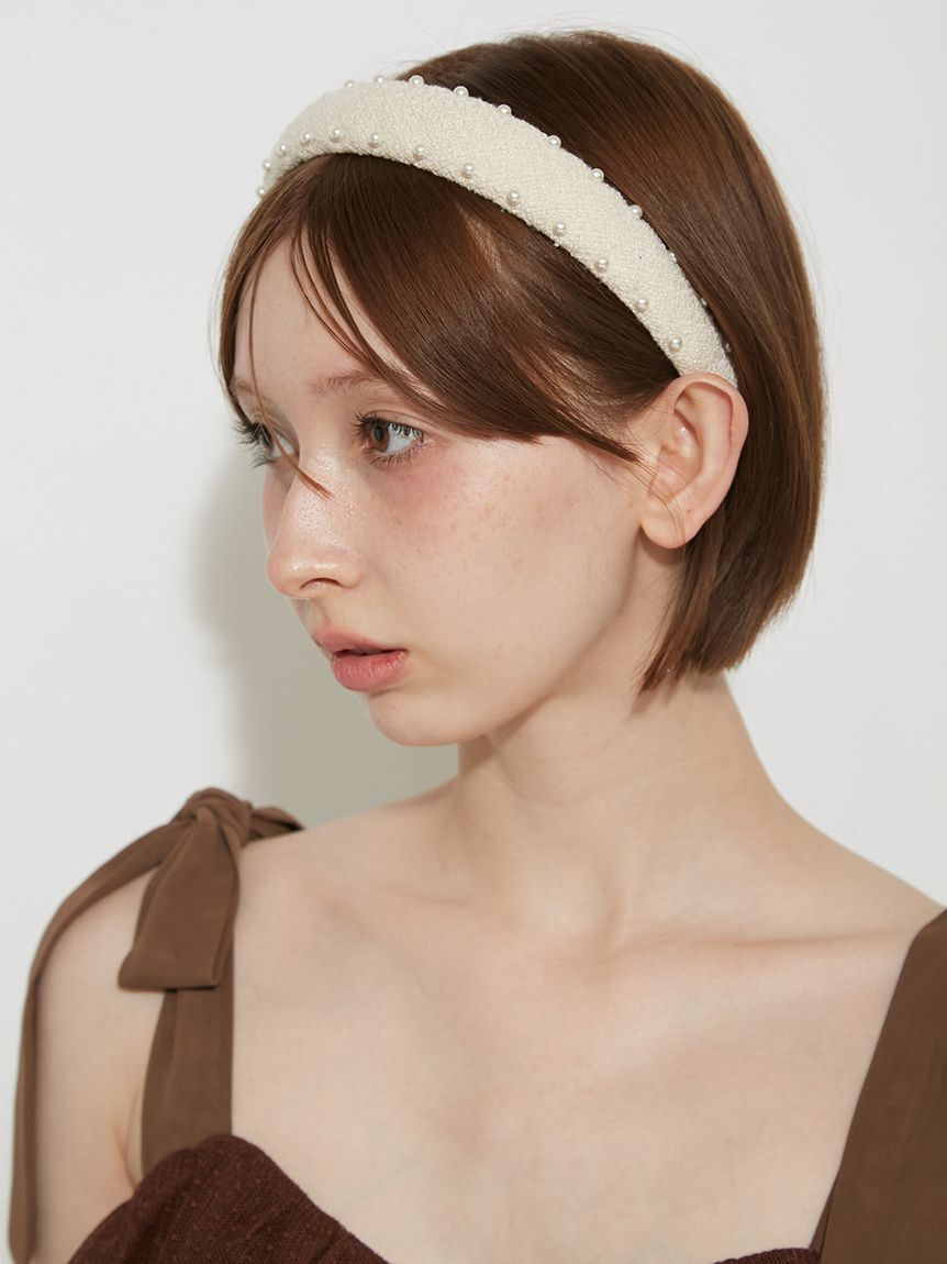FURFUR「ツイードカチューシャ」|ヘアバンド|