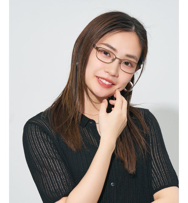  「ウェリントン型 メガネ | メタル 大人可愛い 伊達メガネ レディース レンズ交換券付」|メガネ|