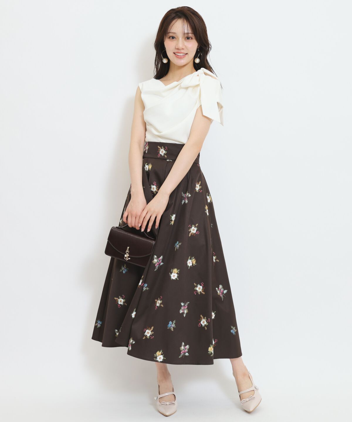 WILLSELECTION「リボンショルダードレープカットトップス」|Tシャツ・カットソー|