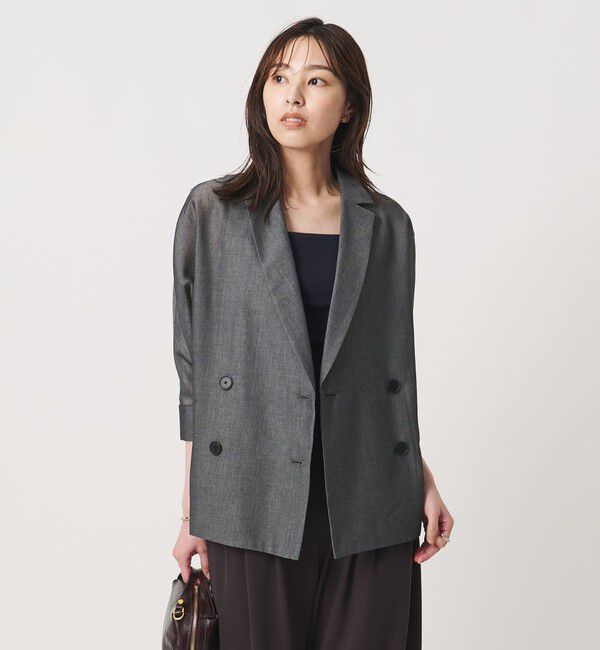 UNITED ARROWS「シアー ドルマン ブラウス ジャケット ‐ウォッシャブル‐」|テーラードジャケット|