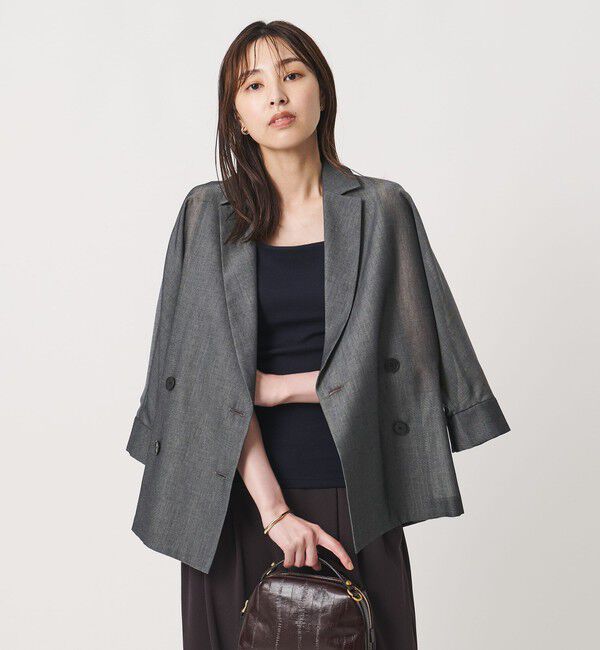 UNITED ARROWS「シアー ドルマン ブラウス ジャケット ‐ウォッシャブル‐」|テーラードジャケット|