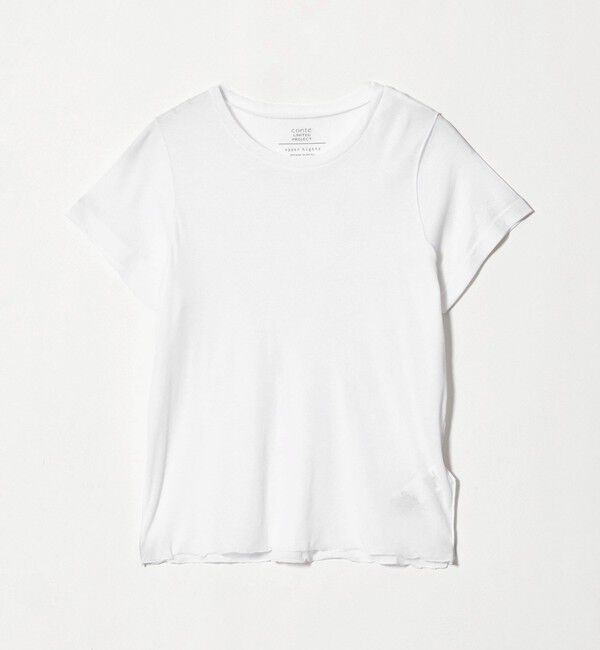 conte「＜upper hights &times; conte＞ シアー クルーネックTシャツ」|Tシャツ・カットソー|WHITE