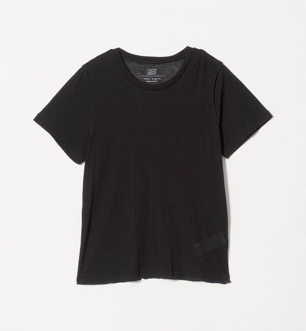 conte「＜upper hights &times; conte＞ シアー クルーネックTシャツ」|Tシャツ・カットソー|BLACK