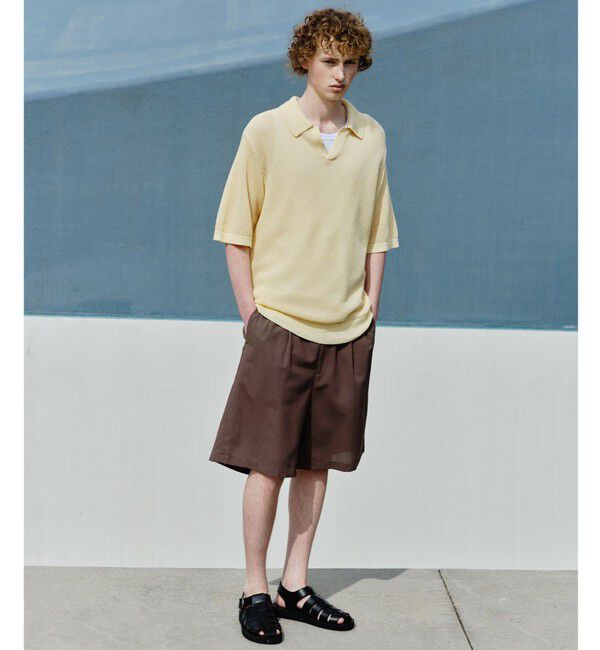 UNITED ARROWS green label relaxing「コットン ナイロン メッシュ スキッパー 半袖 ポロシャツ」|ポロシャツ|