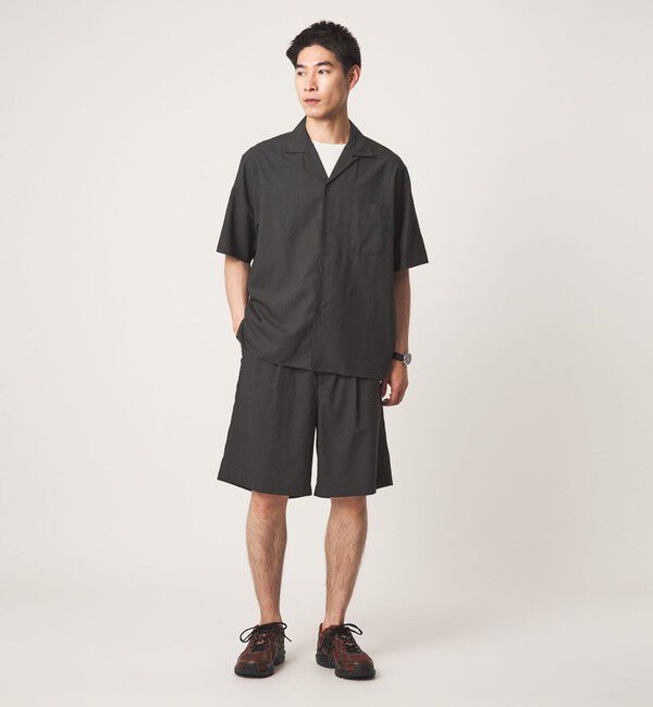 UNITED ARROWS green label relaxing「TR 和紙 オープンカラー 半袖 シャツ」|シャツ・ブラウス|