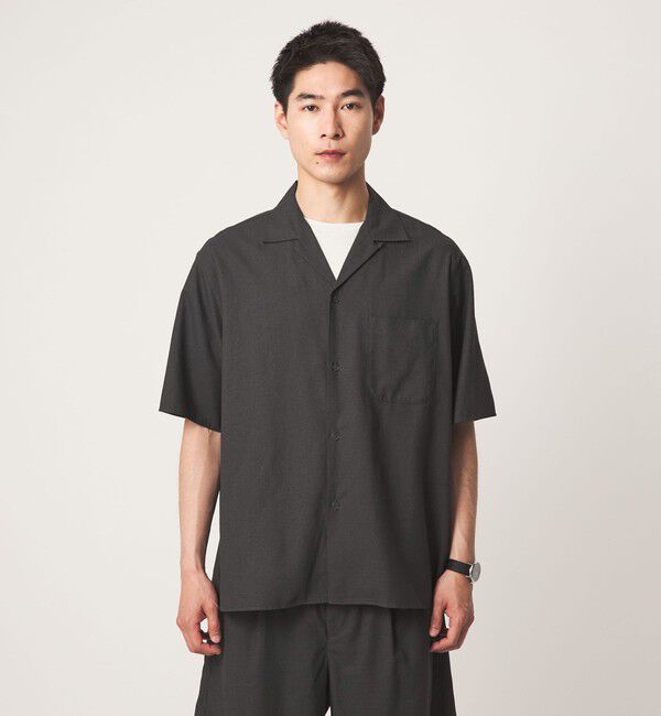 UNITED ARROWS green label relaxing「TR 和紙 オープンカラー 半袖 シャツ」|シャツ・ブラウス|