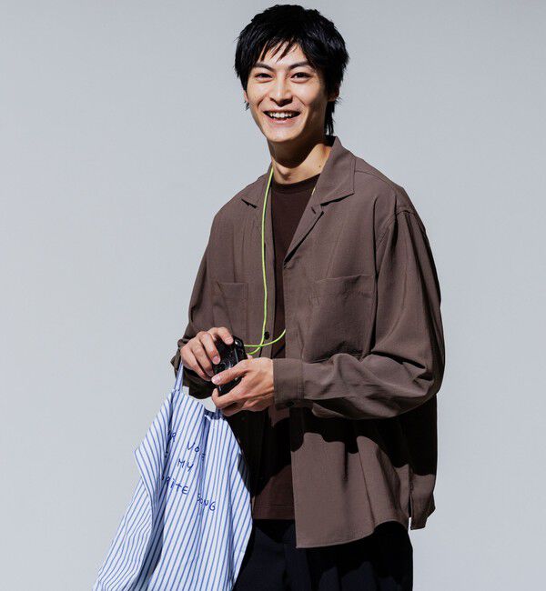 UNITED ARROWS green label relaxing「SHIELDRY フライフロント 長袖 オープンカラー シャツ -伸縮性・UVカット・遮熱-」|シャツ・ブラウス|MOCA