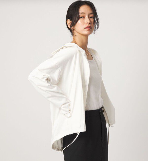 UNITED ARROWS green label relaxing「【WEB限定】＜at ease＞ドロスト カットソー パーカー  UVカット 接触冷感 遮熱」|パーカー|