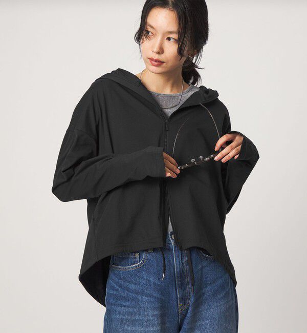 UNITED ARROWS green label relaxing「【WEB限定】＜at ease＞ドロスト カットソー パーカー  UVカット 接触冷感 遮熱」|パーカー|