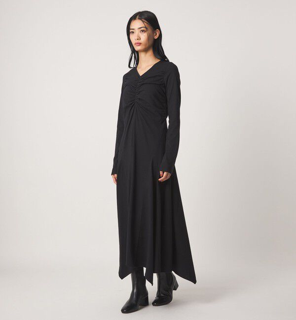 EMMEL REFINES「＜EMMEL REFINES＞EM ギャザー ヘム カット ワンピース」|ワンピース|