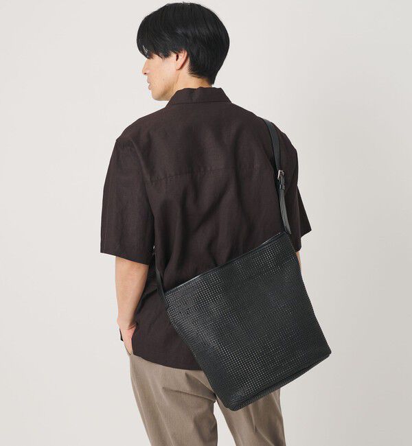 BEAUTY&YOUTH UNITED ARROWS「ウーブン メッシュ バケット ショルダー バッグ」|ショルダー・メッセンジャー|BLACK