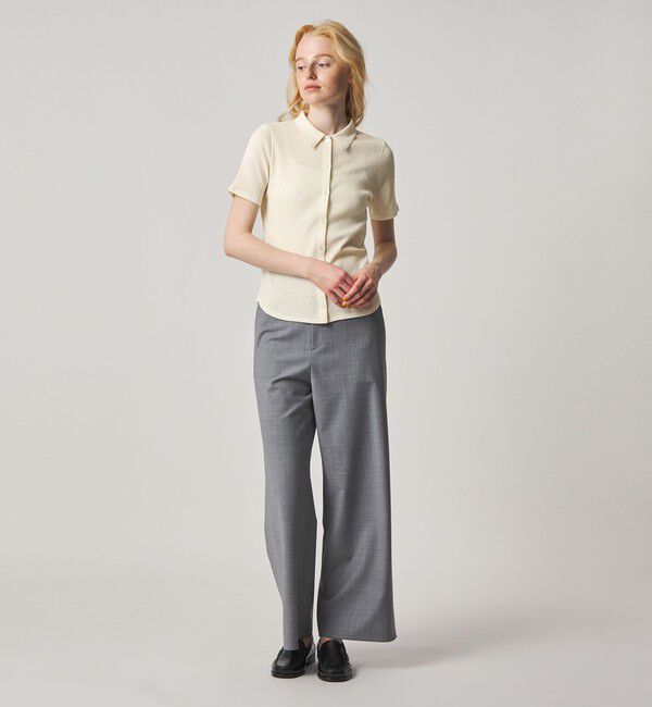 STEVEN ALAN「＜Steven Alan＞リブ ハーフスリーブ シャツカーディガン」|カーディガン|