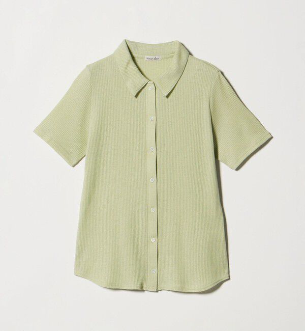STEVEN ALAN「＜Steven Alan＞リブ ハーフスリーブ シャツカーディガン」|カーディガン|