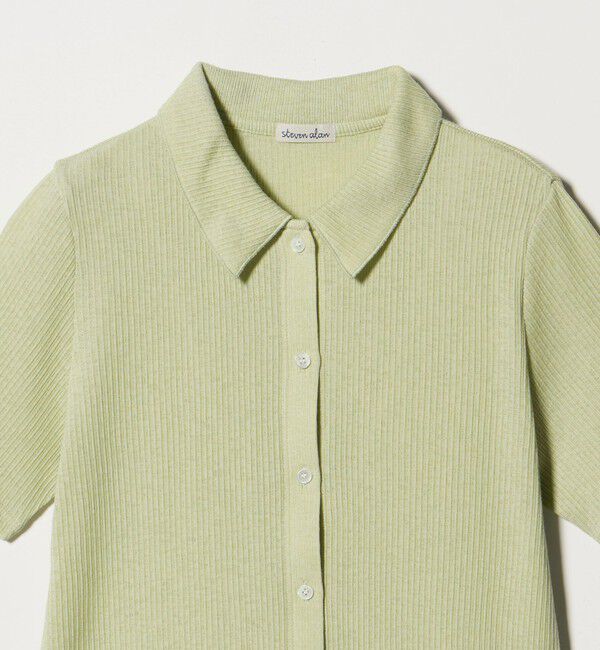 STEVEN ALAN「＜Steven Alan＞リブ ハーフスリーブ シャツカーディガン」|カーディガン|
