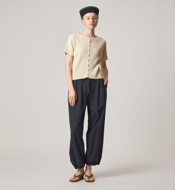 STEVEN ALAN「＜Steven Alan＞リブ ショートスリーブ カーディガン」|カーディガン|