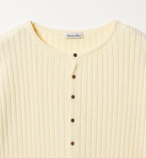 STEVEN ALAN「＜Steven Alan＞リブ ショートスリーブ カーディガン」|カーディガン|